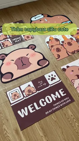 Thảm lau chân thấm hút nước hoạ tiết capybara dễ thương như vậy thì phải hốt lẹ thui ạ #thảm #thảmlauchânsiêuthấm #thảmlauchan #thảmda #capybara #capybaratiktok #tiệmcủanhàgờ 