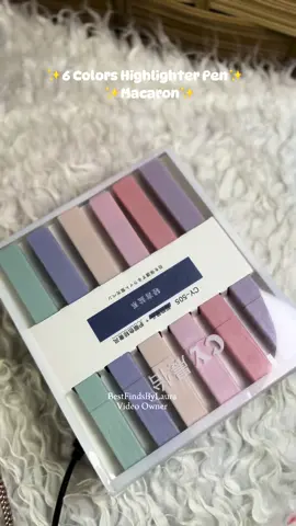 6 Colors Highlighter Pen Macaron Morandi Candy Color Mark Pens For Making Notes Drawing #colors #highlighter #pen #schoolsupplies #Back2SchoolSale #bestfindsbylaura #artsandcrafts 