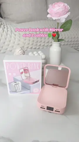 This is so cute and compact. Comes with mirror and 3 cables 😍❤️ #powerbank #minipowerbank #powerbankwithmirror #unboxing #asmrsounds #unboxingvideo 