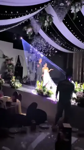 The snow machine and laser light together creates a romantic wedding #lighteffects #lighting #ledlights #factory #laserlight #stage #wedding #snowmachine 