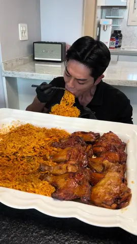 🐔까르보불닭x8 , 🍗BBQ 자메이카 통다리구이x3 에다가 🌽콘치즈 범벅으로… 마무리🔥 #먹방 #틱톡먹방 #틱톡푸드 #라면 #bbq #치킨
