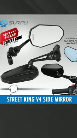 AOS9 Street King Side Mirror V4 Big LTO Passed Fully Adjustable Universal Japen Design!