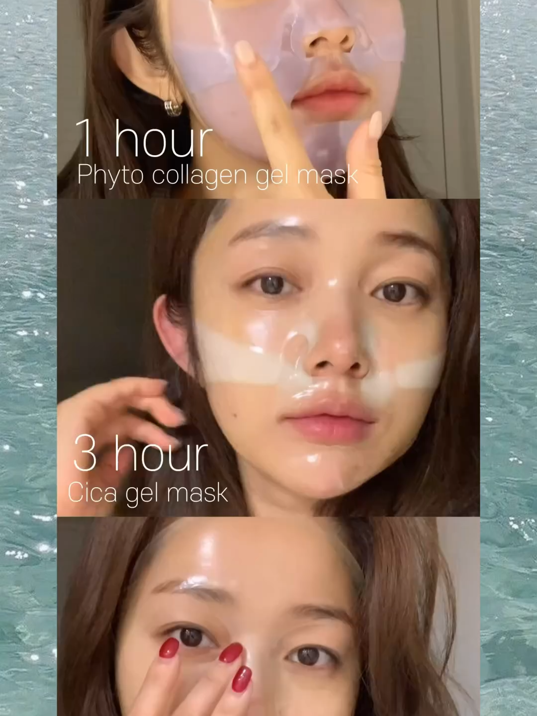 @yoomth Shows how our Hydrogel Overnight Masks change color over time! Choose from Phytocollagen, Cica, or Vitamin C depending on your skin's needs :)  #luvum #yumikim #overnightmask #hydrogelmask #gelmask #kbeauty #kbeautyskincare #skincaretok #beauty