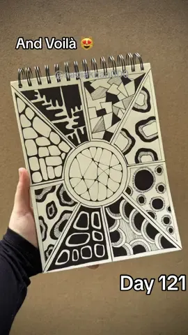 Day 121 of zentangle doodle 😻 Easy patterns tutorial #doodlewithnadia #art #zentangle #fyp #foryou #drawing #doodle #easyideas #creativeart #abstract zentangle doodle tutorial | abstract art | easy tutorial 