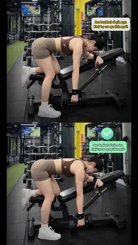 Tips cho mí bà tập bài One Arm Dumbbell Row nhaa #gymtips #backworkout #upperbody #gymtipsforbeginners 