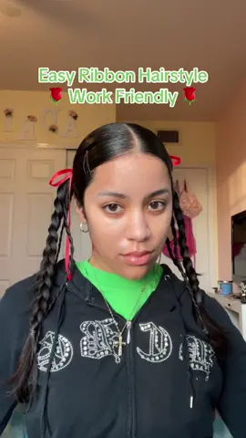 one of my go-to’s for work, keeps my hair out my face #creatorsearchinsights #hairstyle #hairtok #bowhairstyle #ribbonhairstyle 