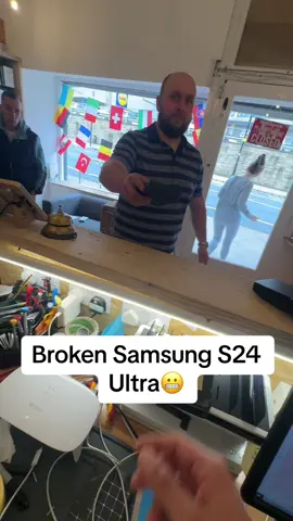 We have our first S24 Ultra Casuality 🚑 #fyp #idoctoruk #customerservice #phoneshop #iphone 