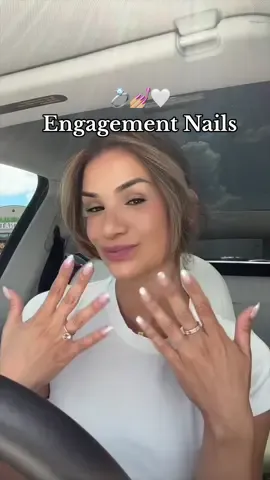 Best nails ever 🥲 exactly what to ask for is at the end! #engagementnails #bridalnails 