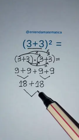 (3+3)²= #matematica  #agoravocêsabe  #enem  #maths  #mathematik 