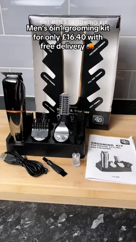 You can get this 6in1 men’s grooming kit for only £16.40 with free delivery!!! It gives a smooth shave it’s water resistant, excellent quality it comes with nose ears beard hair and body grooming attachments a stand 4 length guards cleaning brush and shaver oil 🤩 plus it comes with a 4.5 star rating ⭐️ get yours by tapping the link below 👇 #mensgroomingproducts #mensgrooming #hairtrimmer #hairshaver #beardgrooming #hairclipper #electricshaver #nosehairtrimmer #shaver #spotlight #spotlightfinds #tiktokmademebuyit 