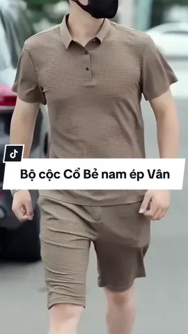 Bộ cộc Cổ Bẻ nam ép Vân #bodothethaonam #reviewquanao #xuhuong 