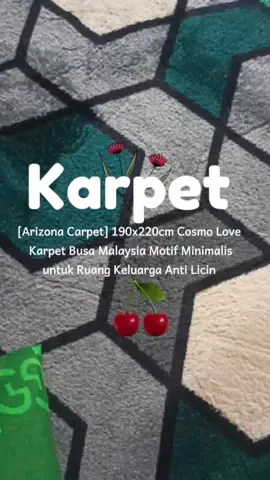 [Arizona Carpet] 190x220cm Cosmo Love Karpet Busa Malaysia Motif Minimalis untuk Ruang Keluarga Anti Licin hanya Rp297.500
