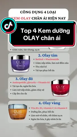 ✨Review Top 4 kem dưỡng olay chân ái hiện nay✨ #kemduong #olay #reviewlamdep #chamda #reviewmypham #julieskincare #BeautyTok 