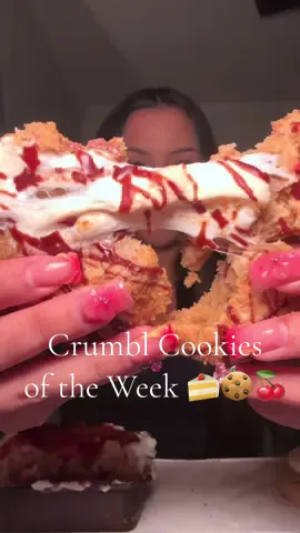 The strawberry shortcake & S’more 🍰🍪🤌🏼>> @Crumbl Cookies  #crumblcookies #crumbl #crumblcookiesoftheweek #satisfying #mukbangs #asmrsounds #mukbangvideo #foodasmr #asmr #mukbangasmr #eatwithme #mukbang #cookies #strawberryshortcake #smore 