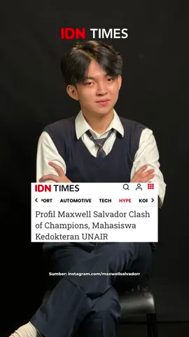 Sejak merilis episode pertamanya pada 29 lalu, acara Clash of Champions cukup banyak menyedot perhatian warganet. Acara kompetisi kecerdasan ini mempertemukan para mahasiswa Indonesia terbaik, dari berbagai kampus dalam dan luar negeri. Gak cuma acaranya, para pesertanya pun sukses mendapat sorotan karena performa mereka di Clash of Champions. Salah satunya adalah Maxwell Salvador @haloakumaxwell . #idntimes #idntimeshype #maxwellsalvador #tiktoktainment #idntaiment #clashofchampions 