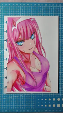 Zero Two 🙂 •  #zerotwo #darlinginthefranxx #fypシ #anime #art #fyp #drawing #drawings 