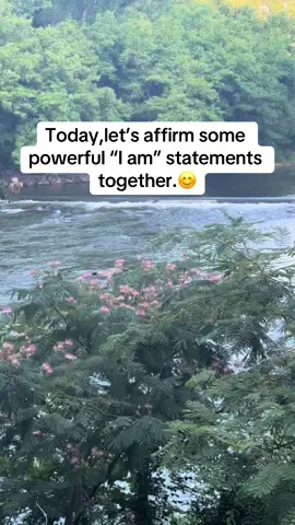 Today, let’s affirm some powerful “I am” statements together. Share your positivity with the world.😊#iam #affirmations #affirmationsdaily #affirm #meditation #morningvibes #positivevibes #posit #foryoupage #trend 