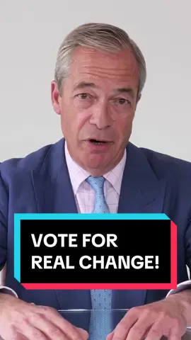 Vote for real change tomorrow. #generalelection2024 #reformuk 
