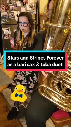 Happy Independence Day! Hope you're able to distract yourself from this hellscape long enough to enjoy a burger from the grill.  What if, instead of writing beautifully intricate marches for a full band, John Philip Sousa instead wrote duets for bari sax and tuba? Here's Stars and Stripes Forever, as the weirdest duet you could possibly imagine. #Tuba #BariSax #StarsAndStripedForever #JohnPhilipSousa 