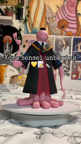 It is so cute in pink color. I got it on sale for 14.99!!🩷 #korosensei #assassinationclassroom #figure #figurine #abystyle #unboxing #haul #sale #achat #professorkoro #pink #anime #manga #fyp #foryou 