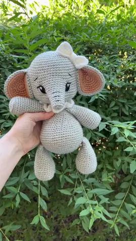 I’m not usually one to use acrylic yarn but the sewing is always so satisfying 🐘 This elephant plushie will be available to buy on July 12th as part of my shop restock! Pattern by Marizza Toys Embroidered eye guide by Endee Made Tags #crochet #amigurumi #crochetanimal #plushie #cute #kawaii #crochetpattern #crochetinspiration #elephant #crochetelephant #babyshower  #nurserydecor #handmadetoys #crochetcommunity #crochetersoftiktok #stuffedanimals