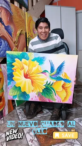 Un cuadro más disponible!! De mi segunda Colección FLORES Y COLIBRÍES.  Esta creación la pinte en la técnica al óleo sobre tela. Medidas 0.60 x 0.80.  Pintor Hector Neculhueque/ Arte /  Style 🖌🎨🌌🎆🎇🎇🎇🎇🐕🚶‍♂️🌳🔵🟡🟠🔴🟤⚫🟢 📽 #art #viralvideos #obradearte #cuadrosdecorativos #viralvideo  #oleos #tiktokviral  #oleosobretela #arteimpresionista #pintordepucón #arte #coleccionistasdearte #paintingprogress #paintingchallenge #paintingoftheday #tiktoknews #tiktok #art_spotlight  CasaTaller en Pucón #seguir #destacar 