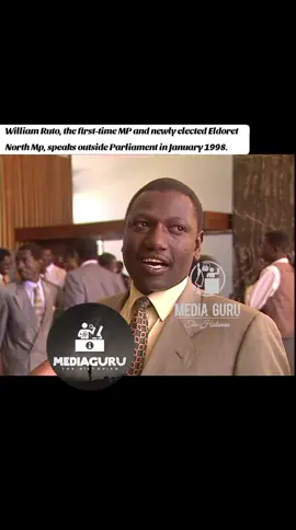 William Ruto, the first-time MP and newly elected Eldoret North Mp, speaks outside Parliament in January 1998.#onthisday #no1_trending #nairobitiktokers #mediaguru #tiktokkenya #President #kibaki #mwaikibaki #kenyantiktok #TodayinhistoryTV #nakurutiktokers ##tanzania #mediaguru #ruto #uhuru 
