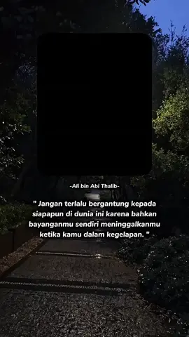 Jangan terlalu bergantung pada orang lain✨ #qoutes #alibinabithalib #arabicsong #foryoupage 