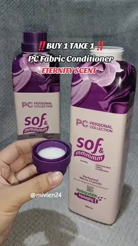 Long lasting at napaka bangong fabric conditioner ng PC Personal Collection, must try ang Eternity Scent mga sis! 💟💟 #buy1take1 #pccollection #fabricconditioner #affiliate #fyp #fypシ゚viral 