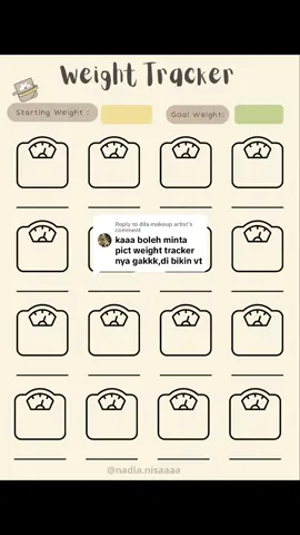 Replying to @dila makeup artist Weight tracker templatenya yaaa