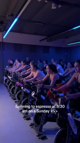 Spinning to espresso @Sabrina Carpenter at 8:30 am on a sunday >> #nyxcycle #sabrinacarpenter #spinclass 
