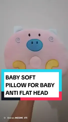 Velvet style pig design pillow for baby anti flat head prevention #babypillow #verysoft #fyp #fypシ 