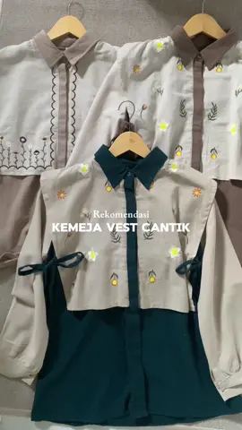 Kemeja unik desainnya bordir terus banyak pilihan motif juga😍✨ #kemeja #kemejawanita 