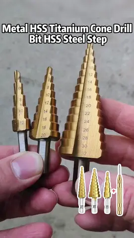 3pcs hss steel spiral step cone drill titanium bit hole 4-12/20/33nm