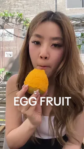 Trying Egg Fruit?! 🥚 #fruit #eggfruit #exoticfruit #china #travel