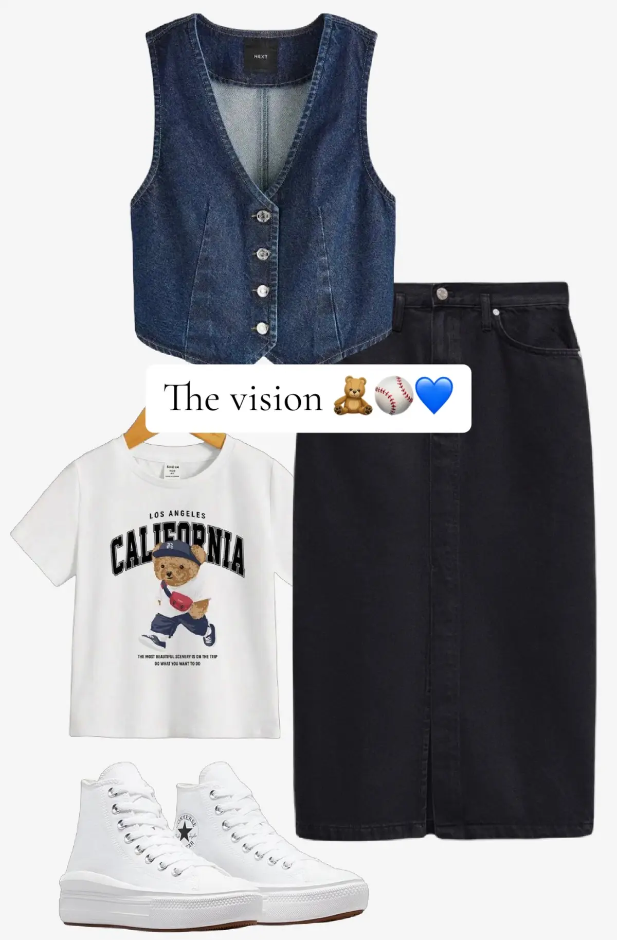 #deninskirt #denimwaistcoat #OOTD #officeootd #officeoutfit #springootd #summerootd #summeroutfit #drmartens #springoutfitideas #size10outfits #size10fashion #midsizegal #springoutfit #midsizefashion #doubledenim 
