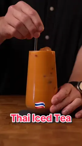 Drinks around the world - Thai Iced Tea 🇹🇭 . Tea mix:  - 1/2 cup of Thai tea leaves - can be purchased on amazon or any thai shops  - 1 litre of hot water  . Drink mix (per drink):  - 25-50ml of condensed milk (depending on how sweet you want it)  - 1/4 cup of Evaporated milk  - 250ml of your Thai tea mix  Drink mix (the whole thing):  - 100–200ml of condensed milk (depending on how sweet you want it)  - 1 cup of Evaporated milk  - 1l of your Thai tea mix  . Method:  1. First soak the tea leaves in hot water for at least an hour or over night.  2. Strain and pour into an airtight container for up to a week. 3. To serve you can either make the whole thing or make it individually. I made it individually because I can store it for longer in the fridge :). Shake dry (no ice) with your condensed milk until everything is fully combined.  4. Pour this over a glass of ice and enjoy.  5. For the whole thing just mix everything in your jug and fill it with ice and enjoy! <3  .  #drinksaroundtheworld  #thaiicedtea #thaidrink  #colddrink #coldtea 