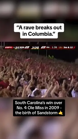 The moment a tradition was born 🔥 #CollegeFootball #southcarolina #sandstorm 