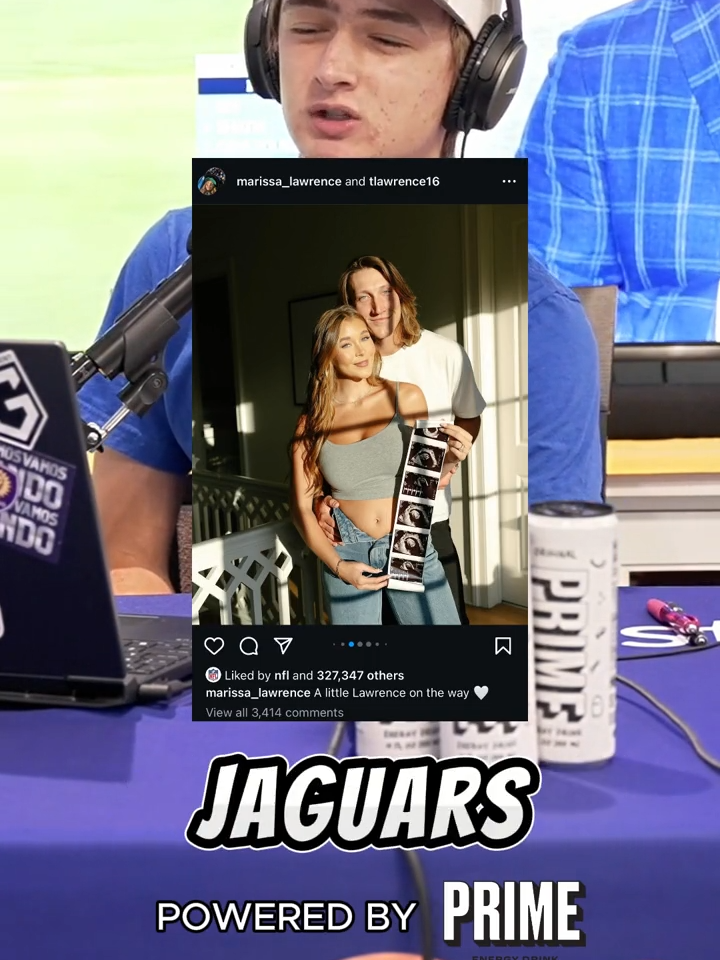 Trevor Lawrence and his wife announce a Little Lawrence! #nfl #jaguars #baby #clemsontigers #tlaw #fypツ #trending #viral #prime @drinkprime