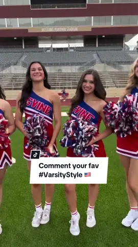 This audio is so chaotic, but it is the #FourthOfJuly. Comment your favorite style! 🇺🇸 #VarsityStyle #America #Uniforms #cheeruniforms 