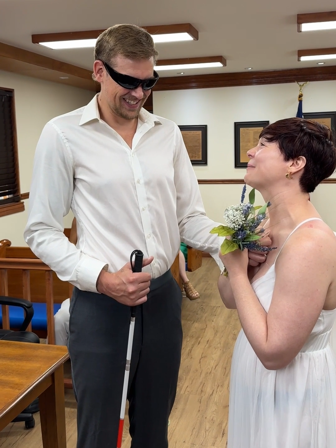Blind man sees for first time at wedding 🥹 PART 1