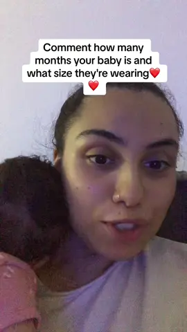 What size is your baby wearing? #fyp #maternityleave #postpartum #firsttimemum #newborn 