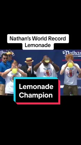 ESPN Lemonade champion. #espn #nathans #lemonade #worldrecord 