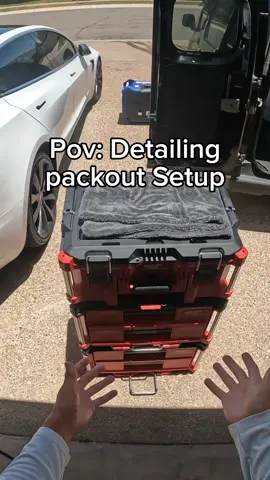 Pov: Detailing Milwaukee packout setup 🚐 my tiktok shop has all the items we use✔️ ##fyp##reels##CarDetailing##AutoDetailing#CarCare##DetailingLife##CarWash#detailersoftiktok##CleanCar##CarDetailingProducts##DetailingWorld##CarLovers##ExteriorDetailing##InteriorDetailing##CarDetailingServices##MobileDetailing##AutoDetailer