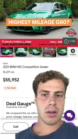 This has gotta be the highest mileage G80 for sale #bmw #m3 #g80 #greenscreen 
