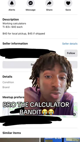 bro hit a calculator jug😭😭😭 #calculator #texasinstrument #facebookmarketplace #car #cars #striker #stolen #thief #fyp #greenscreen 