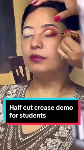 Demo for students. ✨✨ #fyp #makeupbyshikshya #shringarbyshikshya #sonakshisinha #demoformasterclass #halfcutcrease #nepalimakeupartist #nepaliinfluencer 
