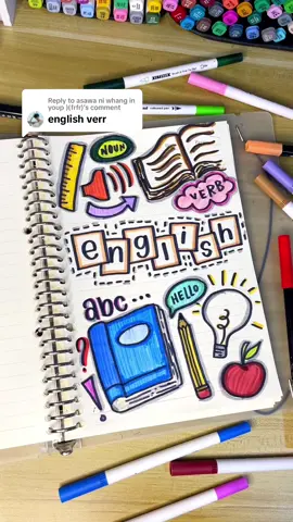Replying to @asawa ni whang in youp )(frfr) english design is hereeee #notebook #borderdesign #calligraphy #student #studytok #stationery #headerideas #aestheticnotes 