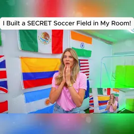 I Built a SECRET Soccer Field in my room !#fyp #challenge #amazing #foryou 