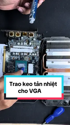 Tra keo tản nhiệt cho em vga rtx2060 giga oc #thumuapc #thumuamaytinh #thanhlymaytinh #luccipc #vga #trakeo 